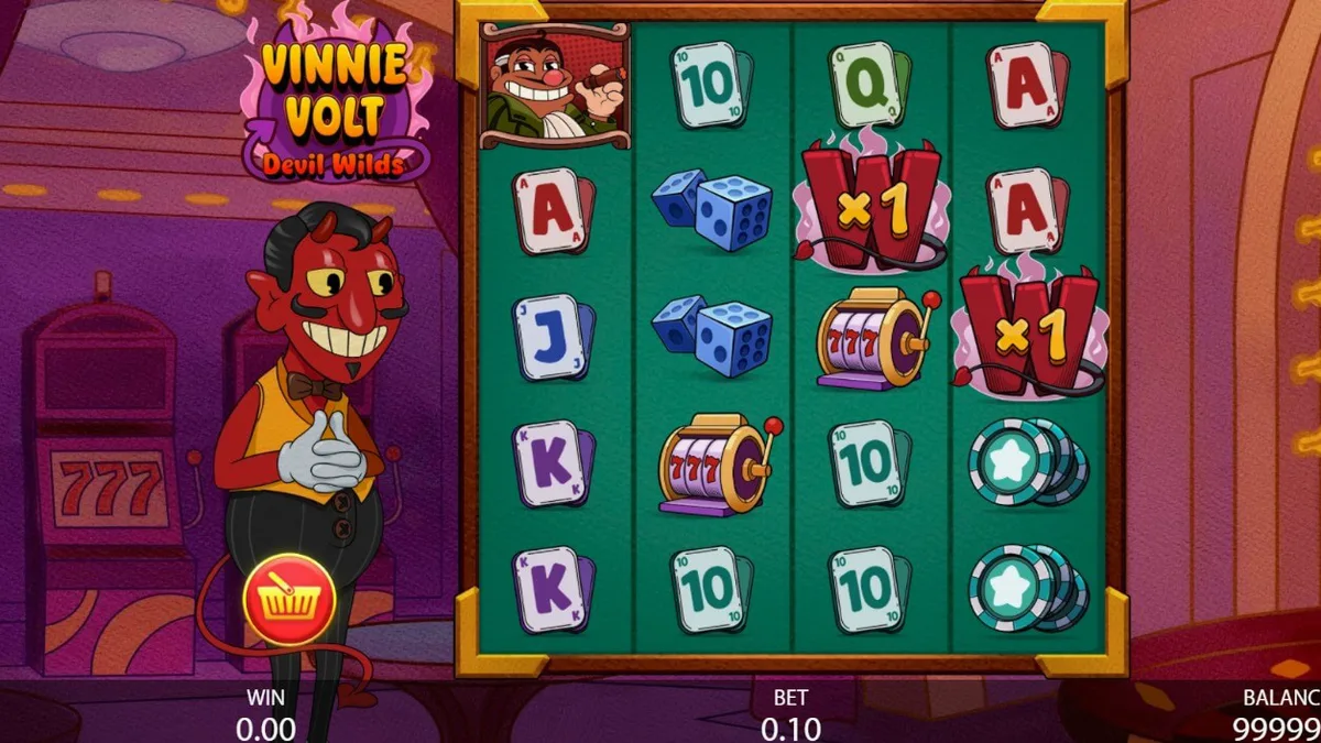 Vinnie Volt: Devil Wilds slot game mobile interface